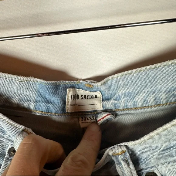 Todd Snyder Light Blue Straight Men Jeans - Picture 8 of 9